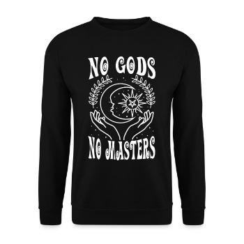 No Gods No Masters - Unisex Sweatshirt - black - Front - Alina (178cm) & Michal (187cm)