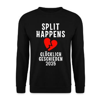 Glücklich geschieden 2025 Scheidung - Unisex Pullover - Schwarz - Vorne - Alina (178cm) & Michal (187cm)