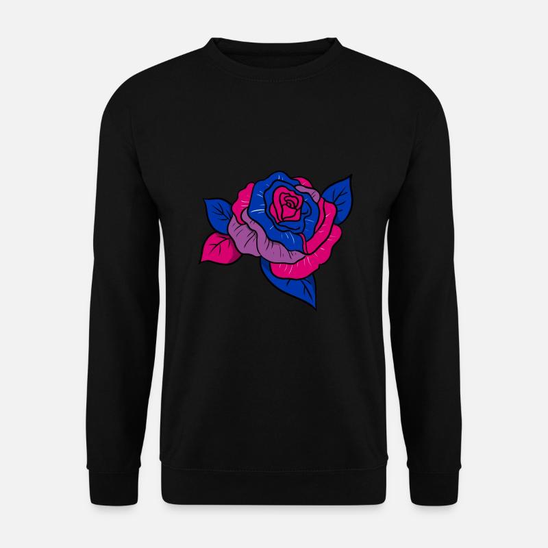 Bisexual Pride Rose - Unisex Pullover - Schwarz