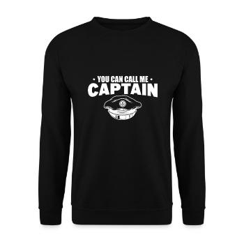 Segeln Geschenke Männer Bootsführerschein Kapitän - Unisex Pullover - Schwarz - Vorne - Alina (178cm) & Michal (187cm)