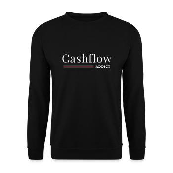Cash-flow addict - Unisex Sweatshirt - black - Front - Alina (178cm) & Michal (187cm)