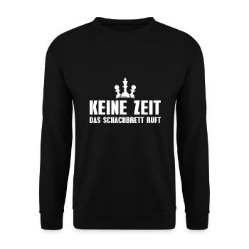 Schach Das Schachbrett ruft Schachspieler - Unisex Pullover - Schwarz - Vorne - Alina (178cm) & Michal (187cm)
