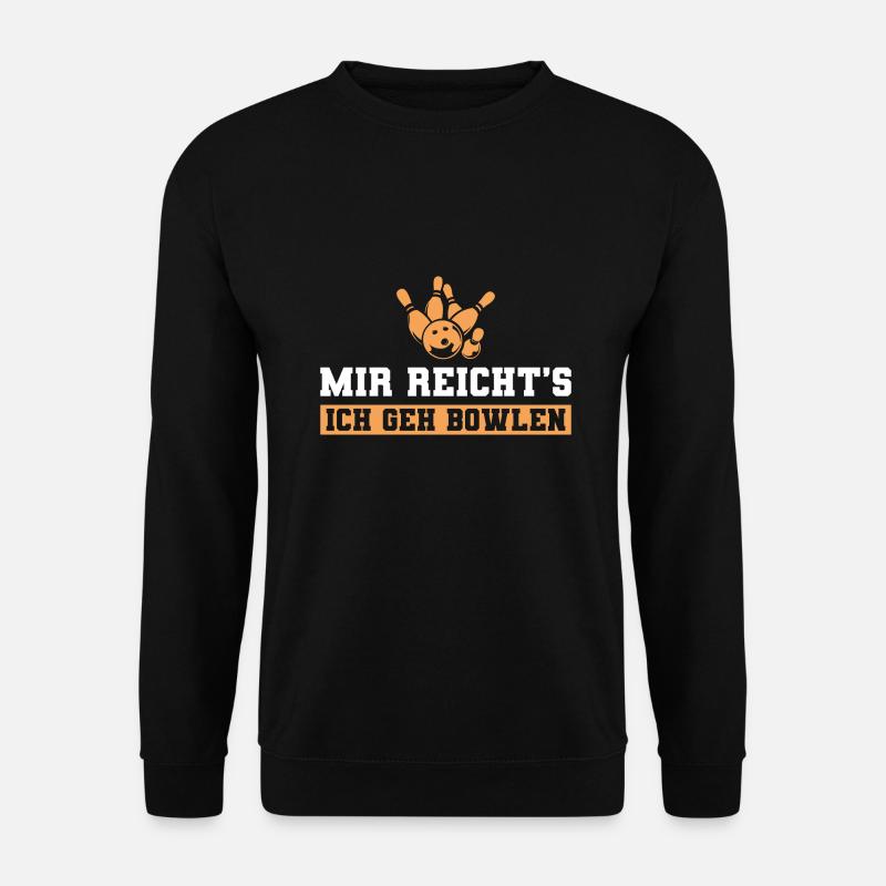 Bowling Ich geh Bowlen Kegeln Bowler - Unisex Pullover - Schwarz