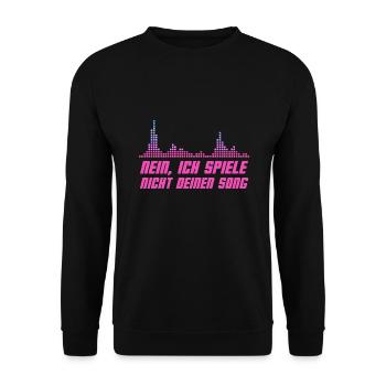 Discjockey DJane Musik DJ - Unisex Pullover - Schwarz - Vorne - Alina (178cm) & Michal (187cm)