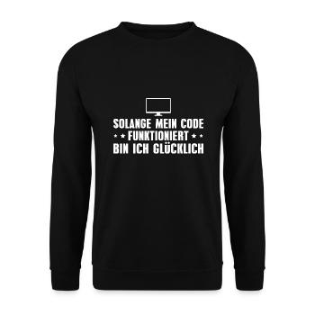 Coding Software Entwickler Programmierer Geschenk - Unisex Pullover - Schwarz - Vorne - Alina (178cm) & Michal (187cm)