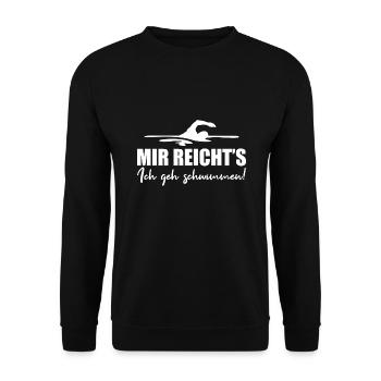 Schwimmer Geschenk Schwimmen Wassersport - Unisex Pullover - Schwarz - Vorne - Alina (178cm) & Michal (187cm)