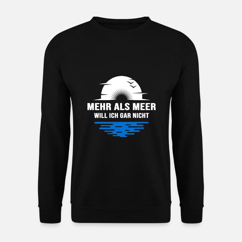 meer meerweh küstenkind moin moin heimathafen - Unisex Pullover - Schwarz