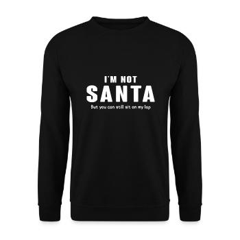 I'm Not Santa - Unisex Sweatshirt - black - Front - Alina (178cm) & Michal (187cm)