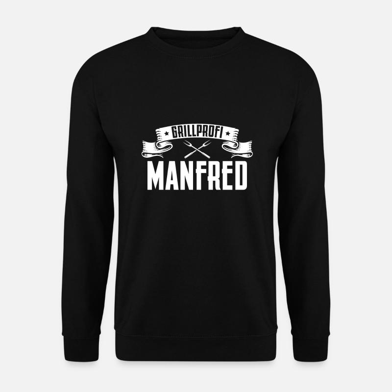 Grillen Grillprofi Manfred - Unisex Pullover - Schwarz