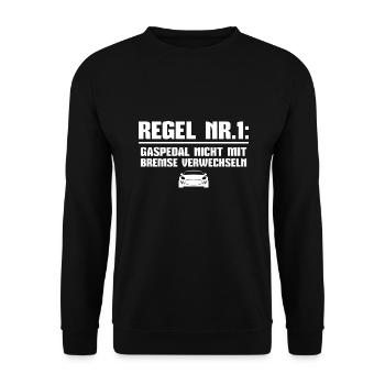 Fahrschule Fahrschullehrer Fahrlehrer Geschenk - Unisex Pullover - Schwarz - Vorne - Alina (178cm) & Michal (187cm)