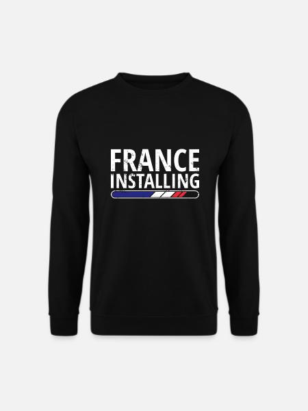 France Flag Used Look French Flag - Unisex Sweatshirt - black