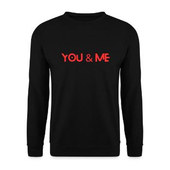 YOU & ME - Unisex Sweatshirt - black - Front - Alina (178cm) & Michal (187cm)
