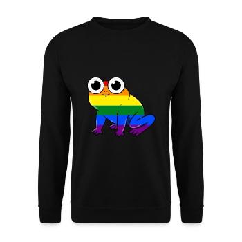 LGBT Gay Pride Grenouille Gay Pride - Sweat-shirt Unisexe - noir - Devant - Alina (178cm) & Michal (187cm)