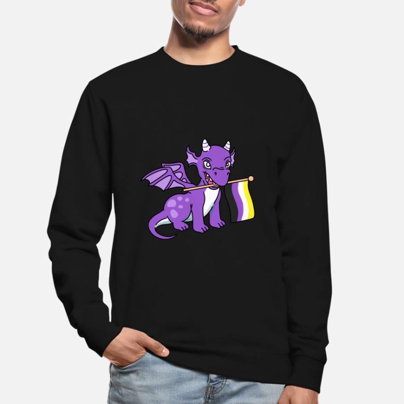 Nonbinary Pride Drache Nonbinary Pride Unisex Pullover