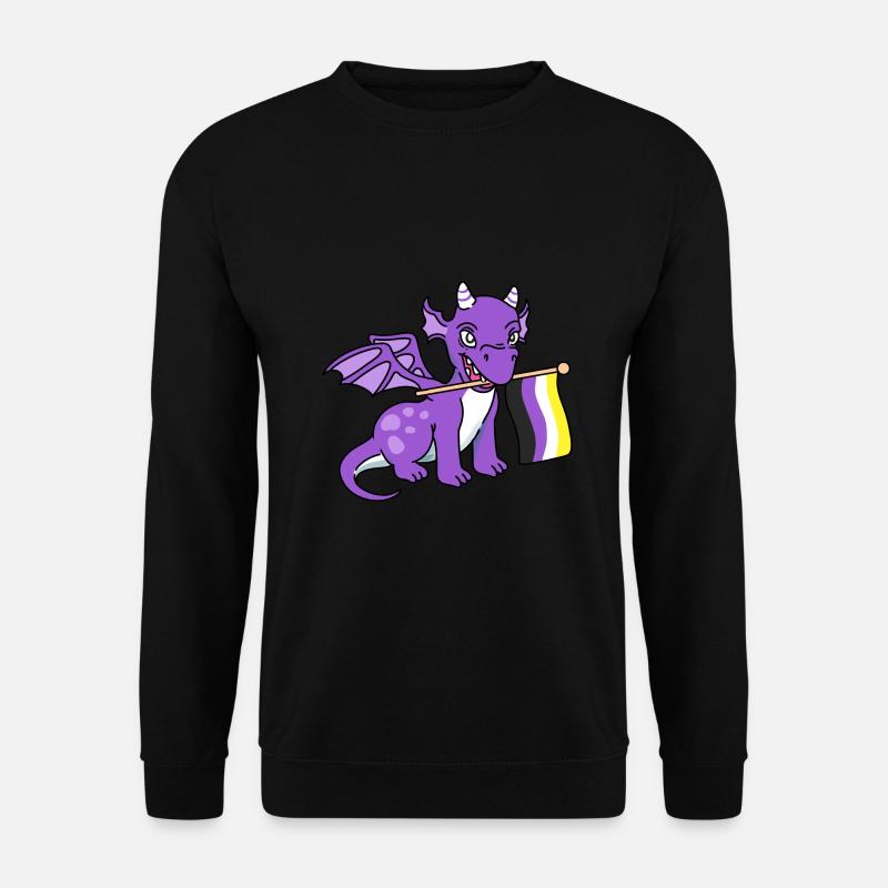 Nonbinary Pride Dragon Nonbinary Pride - Sweat-shirt Unisexe - noir