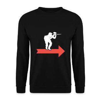 Paintball Gotha Paintball Player Peinture - Sweat-shirt Unisexe - noir - Devant - Alina (178cm) & Michal (187cm)
