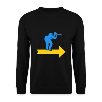 Marqueur de joueur de paintball Gotcha - Sweat-shirt Unisexe - noir - Devant - Alina (178cm) & Michal (187cm)