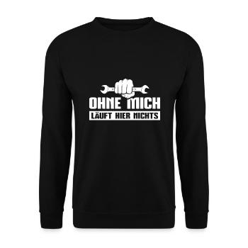 Autoschrauber Mechatroniker Kfz Mechaniker - Unisex Pullover - Schwarz - Vorne - Alina (178cm) & Michal (187cm)