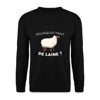 Humour Mouton Cadeau Pour Eleveur Eleveuse - Sweat-shirt Unisexe - noir - Devant - Alina (178cm) & Michal (187cm)