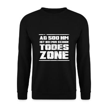 Wandern Wanderanfänger servus alpin Bergwandern - Unisex Pullover - Schwarz - Vorne - Alina (178cm) & Michal (187cm)