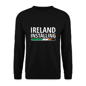 Ireland Flag Vintage Irish Flag Dublin - Unisex Sweatshirt - black - Front - Alina (178cm) & Michal (187cm)