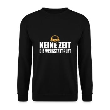 Handwerk Werkstatt Handwerker Geschenke - Unisex Pullover - Schwarz - Vorne - Alina (178cm) & Michal (187cm)