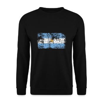Argentina Flag South America Argentine Flag - Unisex Sweatshirt - black - Front - Alina (178cm) & Michal (187cm)