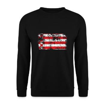 Bremen Flagge Bremer Fahne - Unisex Pullover - Schwarz - Vorne - Alina (178cm) & Michal (187cm)