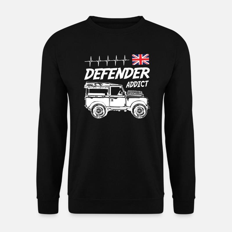 Landy Rover Defender Addict - Unisex Pullover - Schwarz