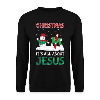 Cadeaux de Noël Noël - Sweat-shirt Unisexe - noir - Devant - Alina (178cm) & Michal (187cm)