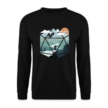 RPG RPG jeux de rôle sur table jeu de rôle de joueur - Sweat-shirt Unisexe - noir - Devant - Alina (178cm) & Michal (187cm)