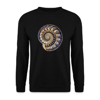 Fibonacci spiral, shell, golden ratio - Unisex Sweatshirt - black - Front - Alina (178cm) & Michal (187cm)
