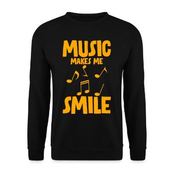 Music Makes Me Smile 2 - Unisex Sweatshirt - black - Front - Alina (178cm) & Michal (187cm)