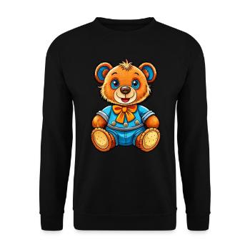 Pretty Teddy - Unisex Sweatshirt - black - Front - Alina (178cm) & Michal (187cm)