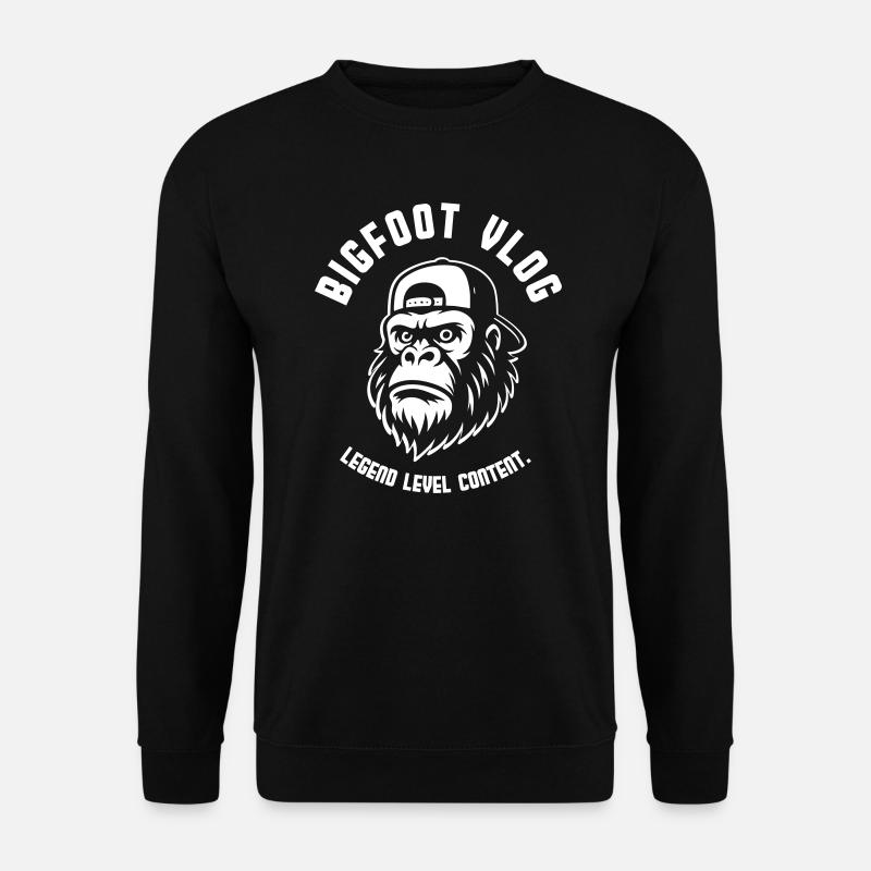 Bigfoot – Content aus dem Wald - Unisex Pullover - Schwarz