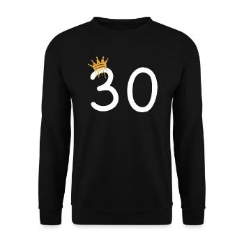 30 - Unisex Sweatshirt - black - Front - Alina (178cm) & Michal (187cm)
