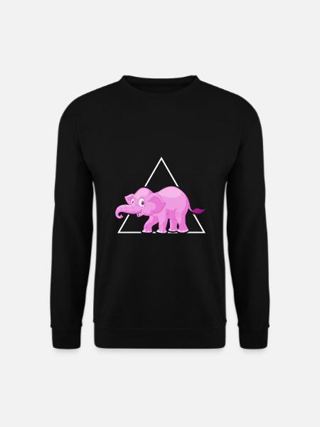 Éléphant pachyderme éléphant rose dans la boutique de porcelaine - Sweat-shirt Unisexe - noir