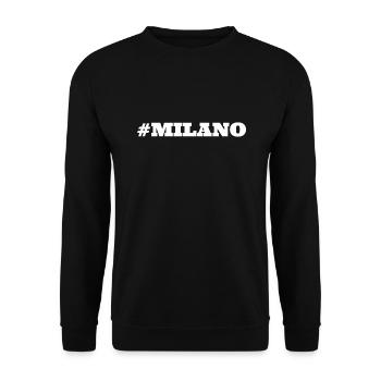 #Milano Milan Milan - Unisex Sweatshirt - black - Front - Alina (178cm) & Michal (187cm)