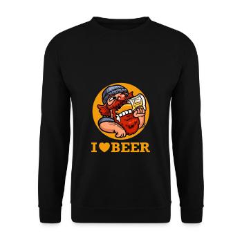 Chemise de buveur de bière pour laquelle j’aime la bière - Sweat-shirt Unisexe - noir - Devant - Alina (178cm) & Michal (187cm)