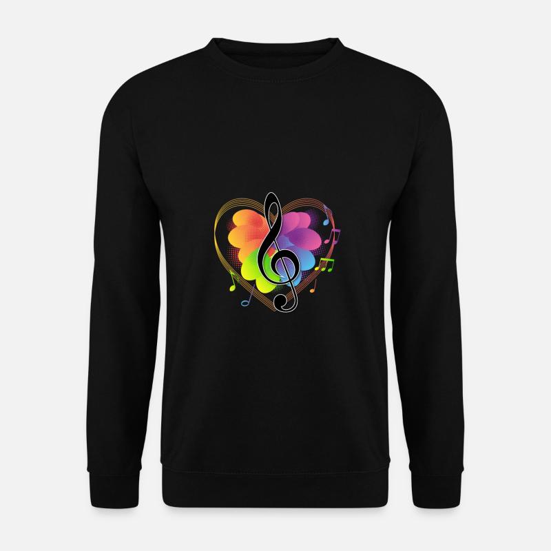 Notenschlüssel Musik Design Musikliebhaber Note - Unisex Pullover - Schwarz