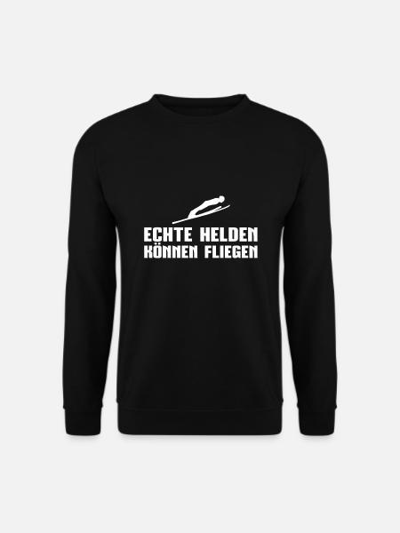 Skispringen Wintersport Skispringer Geschenkidee - Unisex Pullover - Schwarz