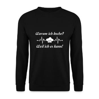 Kochen Kochmütze Gastronomie Küchenchef Koch - Unisex Pullover - Schwarz - Vorne - Alina (178cm) & Michal (187cm)