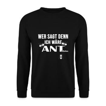 Ameise Ameisenzone Feuerameise ant(i) - Unisex Pullover - Schwarz - Vorne - Alina (178cm) & Michal (187cm)