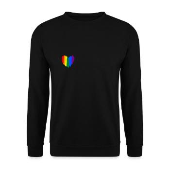 Pride heart - Unisex Sweatshirt - black - Front - Alina (178cm) & Michal (187cm)