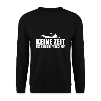 Kajak Kanu fahren Kajakfahrer Geschenkidee - Unisex Pullover - Schwarz - Vorne - Alina (178cm) & Michal (187cm)
