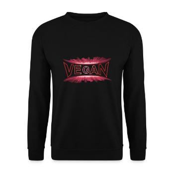 VEGAN-dynamic-style red - Unisex Pullover - Schwarz - Vorne - Alina (178cm) & Michal (187cm)