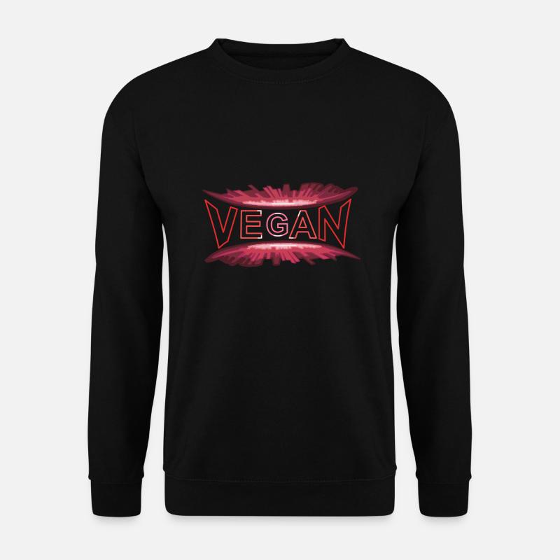 VEGAN-dynamic-style red - Unisex Pullover - Schwarz
