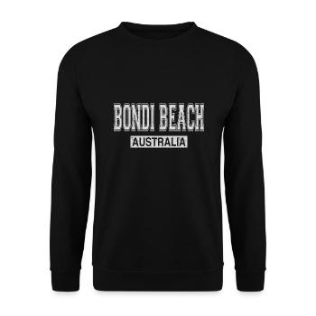 BONDI BEACH Australia - Unisex Sweatshirt - black - Front - Alina (178cm) & Michal (187cm)