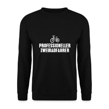 Radfahrer Professioneller Zweiradfahrer Fahrrad - Unisex Pullover - Schwarz - Vorne - Alina (178cm) & Michal (187cm)