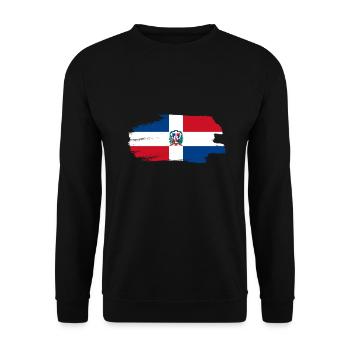 Dominican Republic Flag Dom Rep Flag Travel - Unisex Sweatshirt - black - Front - Alina (178cm) & Michal (187cm)